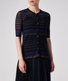 【ポール スミス/Paul Smith】の【洗える】ラメボーダー リブ カーディガン ブラック|ID: prp329100004573323 ipo3291000000032723704
