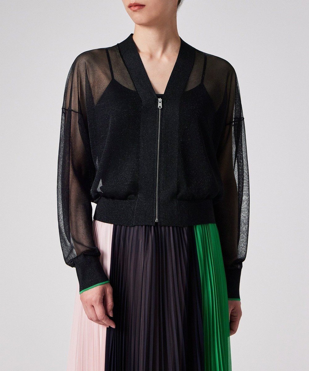 【ポール スミス/Paul Smith】の【洗える】シアーラメ ジップアップ カーディガン インテリア・キッズ・メンズ・レディースファッション・服の通販 founy(ファニー) ファッション Fashion レディースファッション Fashion for Women トップス・カットソー Cut & Sew Tops カーディガン・羽織り Layered Style Cardigans カーディガン Cardigan, Knitwear キャミソール Camisole, Spaghetti Strap Top シアー Sheer, See-Through ジップアップ Zip-Up, Full Zip トレンド Trend, Trending Now フェミニン Feminine, Girly エレガント 上品 Elegant 夏 Summer S/S・春夏 SS, Spring/Summer, Warm Season 洗える Machine Washable A/W・秋冬 Autumn/Winter ブラック|ID: prp329100004573325 ipo3291000000033649600