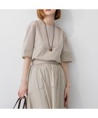 【23区/NIJYUSANKU】の【先行予約/洗える】シルエットスムースコンビ バックフレア カットソー ベージュ系|ID:prp329100004573356