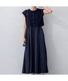 【23区/NIJYUSANKU】の【先行予約/洗える】ニットレイヤード ワンピース ネイビー系|ID: prp329100004573367 ipo3291000000032367135