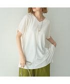 【イェッカ ヴェッカ/YECCA VECCA】の異素材切替Vネックプルオーバー Off White|ID: prp329100004573372 ipo3291000000032673482