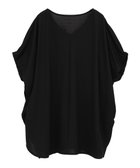 【イェッカ ヴェッカ/YECCA VECCA】の異素材切替Vネックプルオーバー Black|ID: prp329100004573372 ipo3291000000032673484