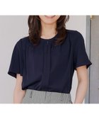 【ティアクラッセ/Tiaclasse】の【2WAY・接触冷感・洗える】ノーカラーブラウス ネイビー|ID: prp329100004573387 ipo3291000000032367289