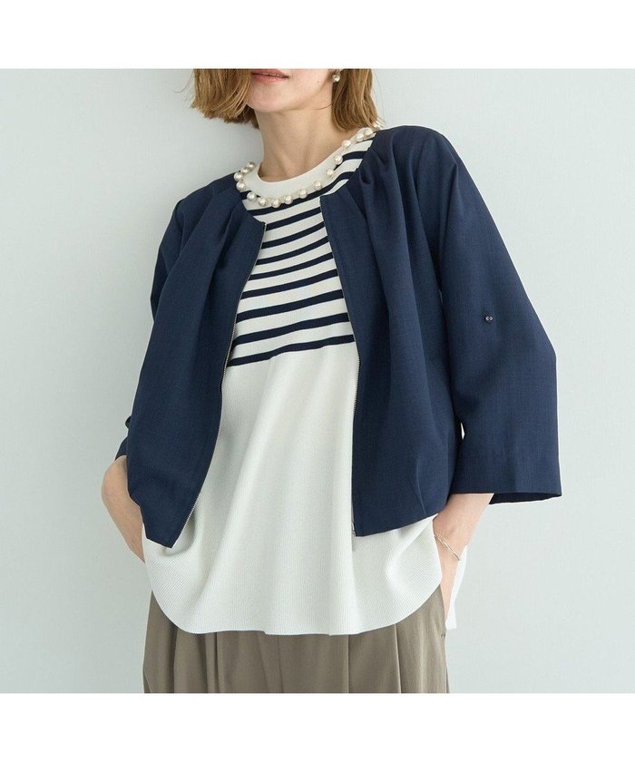 【イェッカ ヴェッカ/YECCA VECCA】のノーカラータックブルゾン インテリア・キッズ・メンズ・レディースファッション・服の通販 founy(ファニー) https://founy.com/ ファッション Fashion レディースファッション Ladies' Fashion Online アウター Coat Outerwear ジャケット Jackets ブルゾン Blouson/Jackets シンプル Simple ジャケット Jacket フロント Front ブルゾン Blouson ポケット Pocket リネン Linen ロールアップ Roll Up 夏 Summer 春 Spring S/S・春夏 Ss・Spring/Summer |ID: prp329100004573414 ipo3291000000032673492