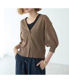 【イェッカ ヴェッカ/YECCA VECCA】のシアーニットVネックカーディガン Dark Beige|ID: prp329100004573419 ipo3291000000033293283
