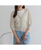 【イェッカ ヴェッカ/YECCA VECCA】のシアーニットVネックカーディガン Light Beige|ID: prp329100004573419 ipo3291000000033293288