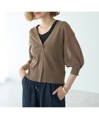 【イェッカ ヴェッカ/YECCA VECCA】のシアーニットVネックカーディガン Dark Beige|ID: prp329100004573419 ipo3291000000033657733