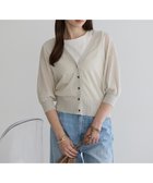 【イェッカ ヴェッカ/YECCA VECCA】のシアーニットVネックカーディガン Light Beige|ID: prp329100004573419 ipo3291000000033657735