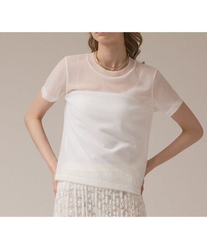 【グレース コンチネンタル/GRACE CONTINENTAL】のシアーカットトップ インテリア・キッズ・メンズ・レディースファッション・服の通販 founy(ファニー) https://founy.com/ ファッション Fashion レディースファッション Ladies' Fashion Online トップス・カットソー Tops/Tshirt シャツ/ブラウス Shirts/Blouses ロング / Tシャツ T-Shirts カットソー Cut and Sewn オーガンジー Organdy 春 Spring カットソー Cut And Sew 今季 This Season シアー Sheer シンプル Simple ストレッチ Stretch トレンド Trend 定番 Standard S/S・春夏 Ss・Spring/Summer 夏 Summer |ID: prp329100004573473 ipo3291000000032367971