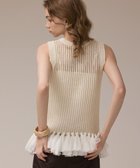 【グレース コンチネンタル/GRACE CONTINENTAL】のチュールフリンジニットトップ キナリ|ID: prp329100004573475 ipo3291000000032367990