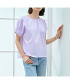 【ジェイ プレス/J.PRESS】の【WEB限定カラーあり・洗える】ストライプジャージー フレンチスリーブ カットソー ライラックストライプ系|ID: prp329100004573486 ipo3291000000032447473