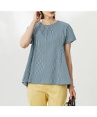 【ジェイ プレス/J.PRESS】の【WEB限定・洗える】ストライプジャージー フレア カットソー 【WEB限定】ダークグリーンストライプ系|ID: prp329100004573489 ipo3291000000032368102