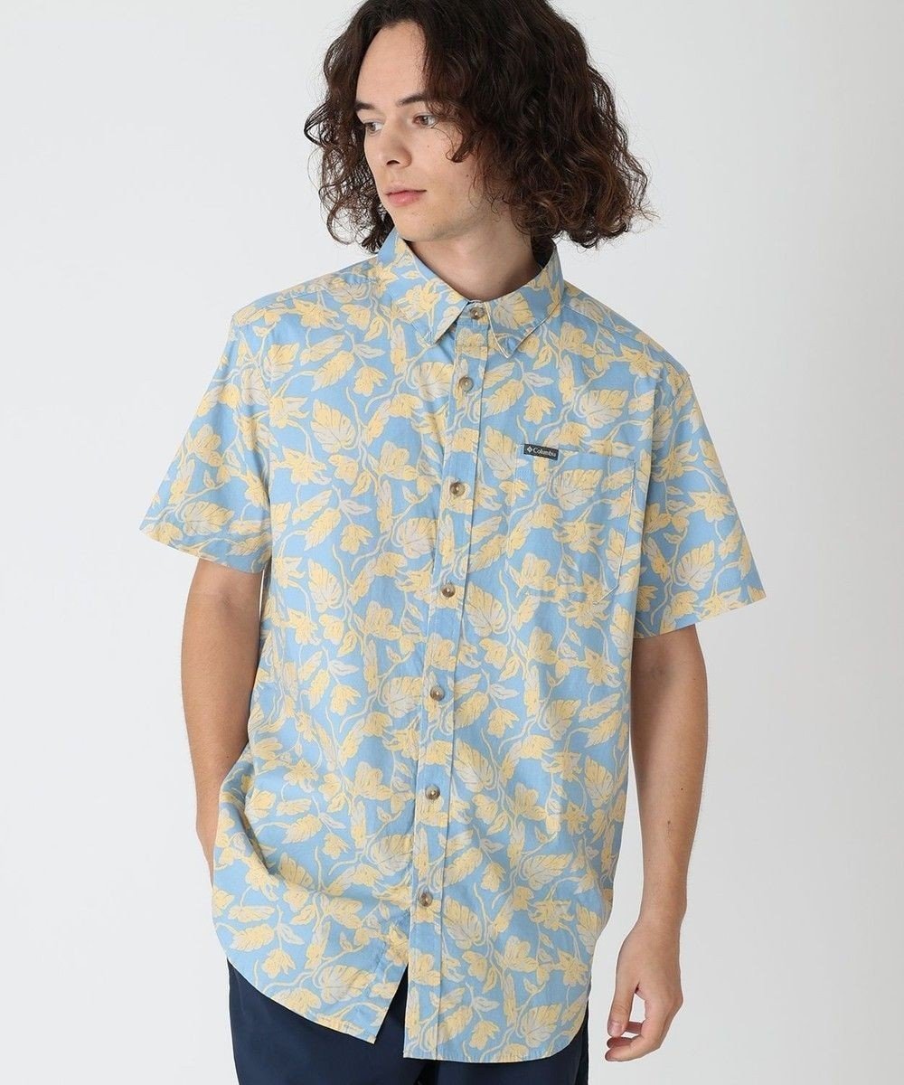 【コロンビア/Columbia / MEN】のColumbia/ ラピッドリバーズプリントショートスリーブシャツ /コロンビア インテリア・キッズ・メンズ・レディースファッション・服の通販 founy(ファニー) 　ファッション　Fashion　メンズファッション　Men's Style Online　トップス・カットソー　Tops/Tshirt/Men　シャツ　Shirts　おすすめ　Recommend　アウトドア　Outdoor　ストレッチ　Stretch　フィット　Fit　プリント　Print　半袖　Short Sleeve　夏　Summer　S/S・春夏　Ss・Spring/Summer　A/W・秋冬　Aw・Autumn/Winter・Fw・Fall-Winter　Ripple Blue Vined|ID: prp329100004573960 ipo3291000000032452735