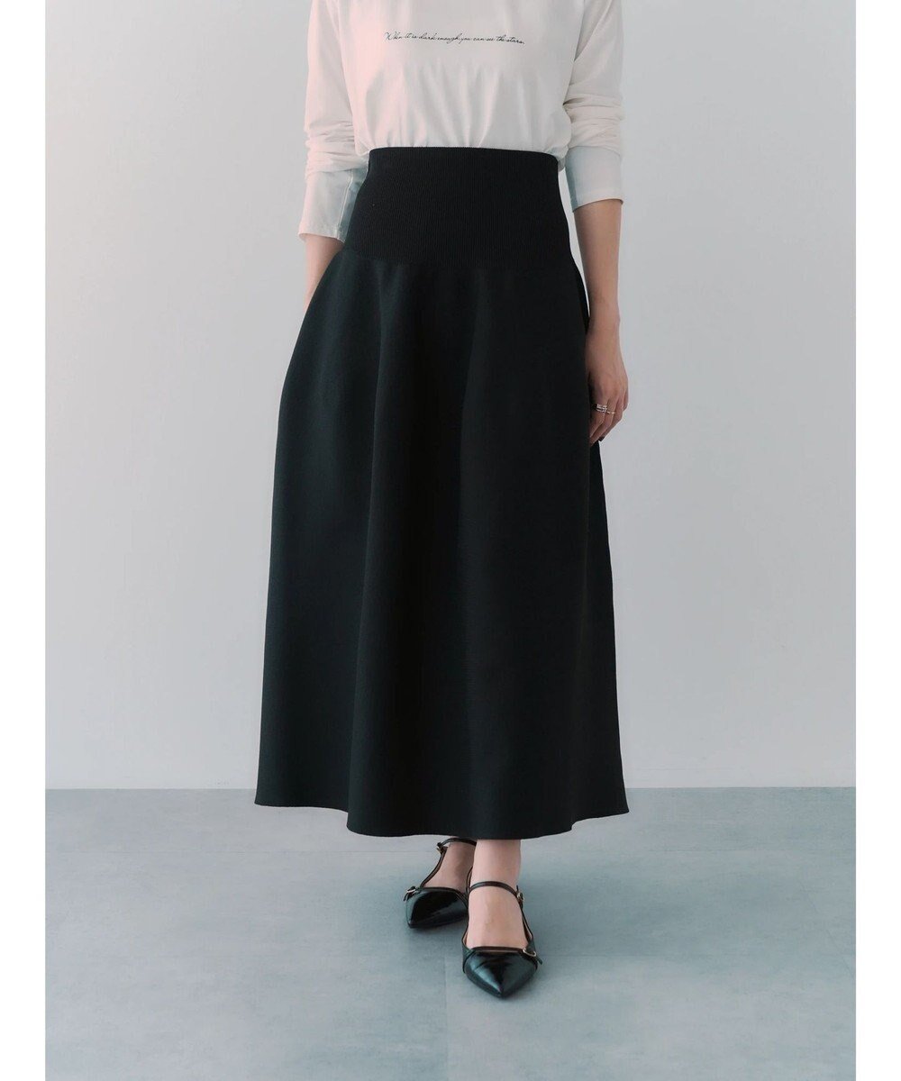 【イェッカ ヴェッカ/YECCA VECCA】のボリュームフレアニットスカート 人気、トレンドファッション・服の通販 founy(ファニー) 　ファッション　Fashion　レディースファッション　Fashion for Women　スカート　Skirts　おすすめ　Recommended / Our Picks　ジャケット　Jacket, Outerwear　フォルム　Silhouette, Form　フレア　Flare, Flared　ポケット　Pocket, Pocket Detail　A/W・秋冬　Autumn/Winter　 other-1|ID: prp329100004574007 ipo3291000000033682430