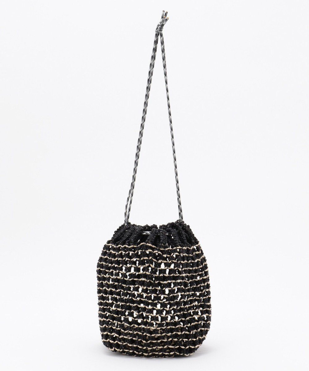 【アンビリオン/UNBILLION】のkakatoo カラーコードサイザル巾着バッグ インテリア・キッズ・メンズ・レディースファッション・服の通販 founy(ファニー) 　ファッション　Fashion　レディースファッション　Fashion for Women　バッグ　Bags　シンプル　Simple, Minimal　フェミニン　Feminine, Girly　巾着　Drawstring Bag, Kinchaku　ブラックグレー|ID: prp329100004574018 ipo3291000000034266040