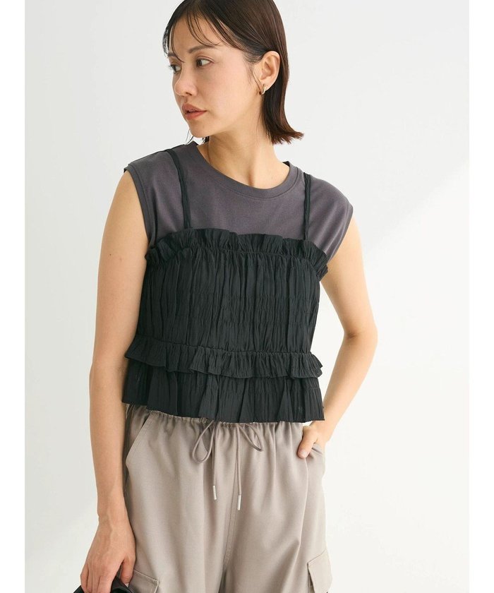 【グリーンパークス/Green Parks】のシャーリングキャミビスチェ インテリア・キッズ・メンズ・レディースファッション・服の通販 founy(ファニー) https://founy.com/ ファッション Fashion レディースファッション Fashion for Women トップス・カットソー Cut & Sew Tops キャミソール&ノースリーブ Camisoles & Sleeveless Tops ビスチェ Bustiers & Corset Tops / Layered Bustier Style おすすめ Recommended / Our Picks カットソー Cut and Sewn Top キャミソール Camisole, Spaghetti Strap Top ギャザー Gathered, Ruffled シャーリング Shirring, Ruched トレンド Trend, Trending Now フィット Fit, Slim Fit フェミニン Feminine, Girly ポケット Pocket, Pocket Detail A/W・秋冬 Autumn/Winter |ID: prp329100004574052 ipo3291000000033682986