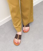 【インター ショシュール/INTER-CHAUSSURES】の【ITALIAN SHOEMAKERS】メタルパーツエラスティックトングサンダル ダークブラウンコンビ|ID: prp329100004574056 ipo3291000000032379265