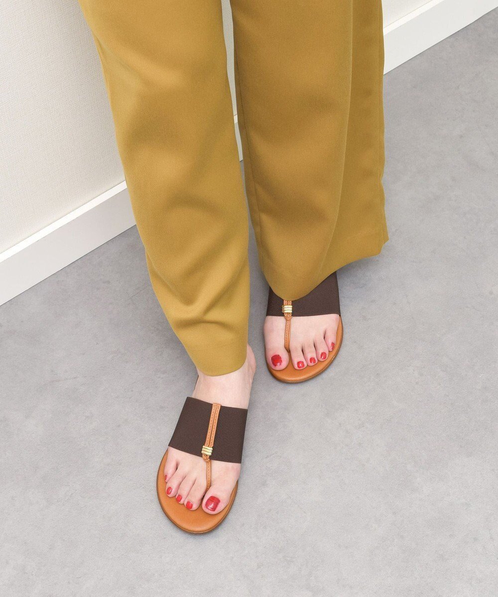 【インター ショシュール/INTER-CHAUSSURES】の【ITALIAN SHOEMAKERS】メタルパーツエラスティックトングサンダル インテリア・キッズ・メンズ・レディースファッション・服の通販 founy(ファニー) 　ファッション　Fashion　レディースファッション　Ladies' Fashion Online　イタリア　Italy　インソール　Insole　クッション　Cushion　サンダル　Sandals　シューズ　Shoes　人気　Popularity　リラックス　Relax　A/W・秋冬　Aw・Autumn/Winter・Fw・Fall-Winter　S/S・春夏　Ss・Spring/Summer　再入荷　Restock/Back In Stock/Re Arrival　おすすめ　Recommend　夏　Summer　ダークブラウンコンビ|ID: prp329100004574056 ipo3291000000032379265