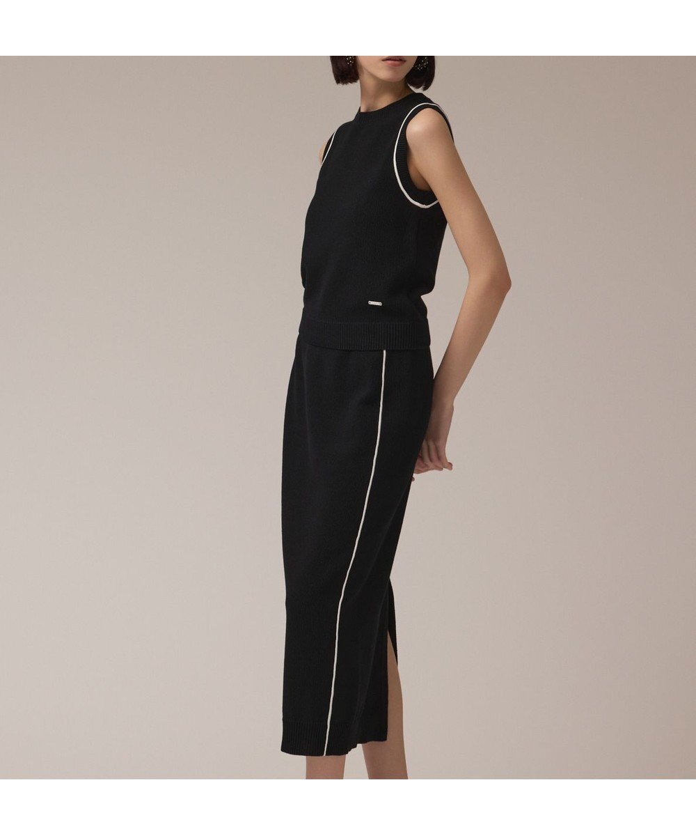 【グレース コンチネンタル/GRACE CONTINENTAL】のカノコニットトップ インテリア・キッズ・メンズ・レディースファッション・服の通販 founy(ファニー) ファッション Fashion レディースファッション Fashion for Women トップス・カットソー Cut & Sew Tops ニット Knit Tops & Sweaters インナー Innerwear 春 Spring カーディガン Cardigan, Knitwear コンパクト Compact, Small Size ジャケット Jacket, Outerwear セットアップ Set-Up, Coordinated Outfit ノースリーブ Sleeveless, No-Sleeve パイピング Piping, Trim Design メタル Metal, Metal Parts S/S・春夏 SS, Spring/Summer, Warm Season 夏 Summer エレガント 上品 Elegant ブラック|ID: prp329100004574071 ipo3291000000033657888