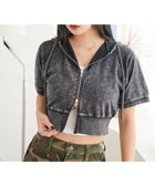 【ウィゴー/WEGO】の半袖ショートパーカー スミクロ|ID: prp329100004574114 ipo3291000000032723946