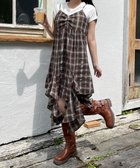 【ウィゴー/WEGO】のチェックイレヘムキャミワンピース ブラウンチェック1|ID: prp329100004574120 ipo3291000000032723979