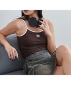 【ウィゴー/WEGO】の【カップ付きインナー】ワンポイント刺繍キャミ ブラウン|ID: prp329100004574122 ipo3291000000033523513