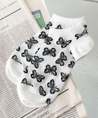 【ウィゴー/WEGO】の総柄バタフライショートソックス ホワイト|ID: prp329100004574130 ipo3291000000032379801