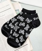 【ウィゴー/WEGO】の総柄バタフライショートソックス ブラック|ID: prp329100004574130 ipo3291000000032379803