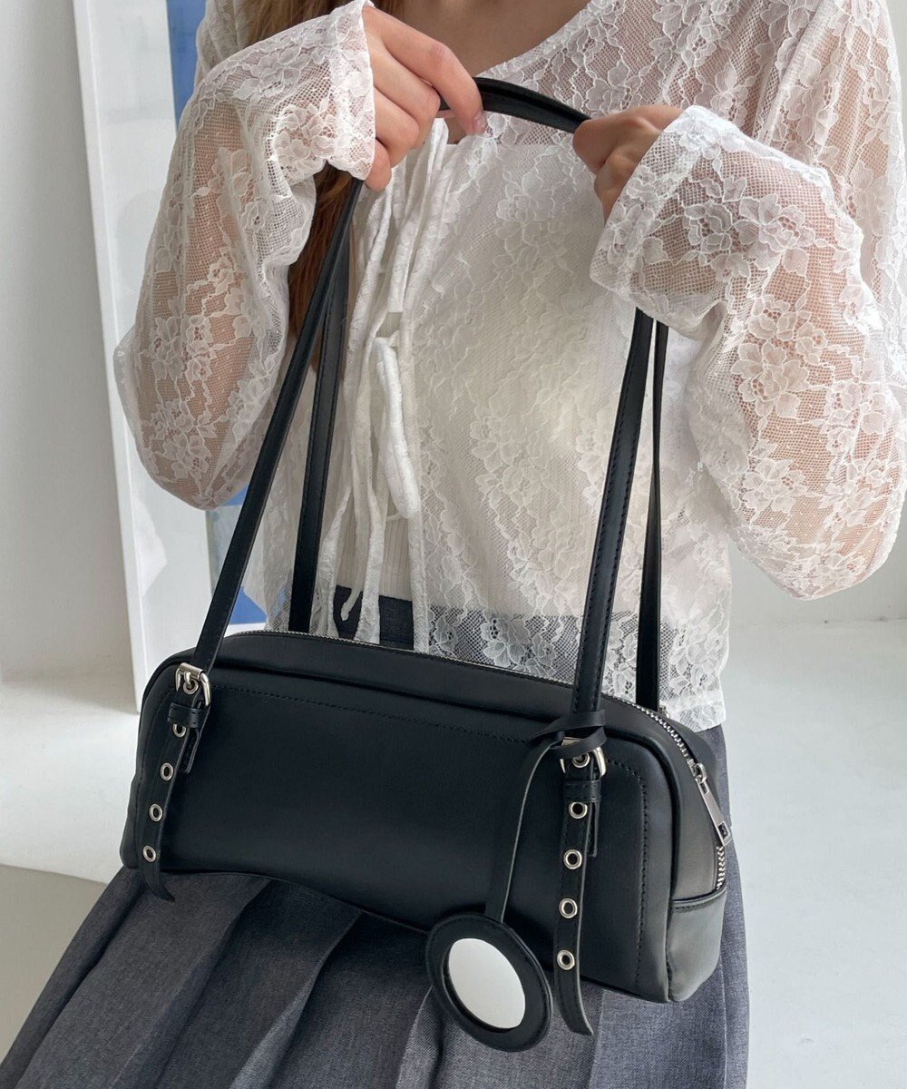 【ウィゴー/WEGO】のミラー付きボストンバッグ インテリア・キッズ・メンズ・レディースファッション・服の通販 founy(ファニー) 　ファッション　Fashion　レディースファッション　Fashion for Women　バッグ　Bags　コンパクト　Compact, Small Size　ショルダー　Shoulder, Shoulder Strap　スクエア　Square, Square Shape　スマホ　Smartphone, Mobile Device　チェック　Check, Plaid, Tartan　トレンド　Trend, Trending Now　バレエ　Ballet, Ballet Style　ボストンバッグ　Boston Bag, Retro Bag　おすすめ　Recommended / Our Picks　ブラック|ID: prp329100004574133 ipo3291000000034322352