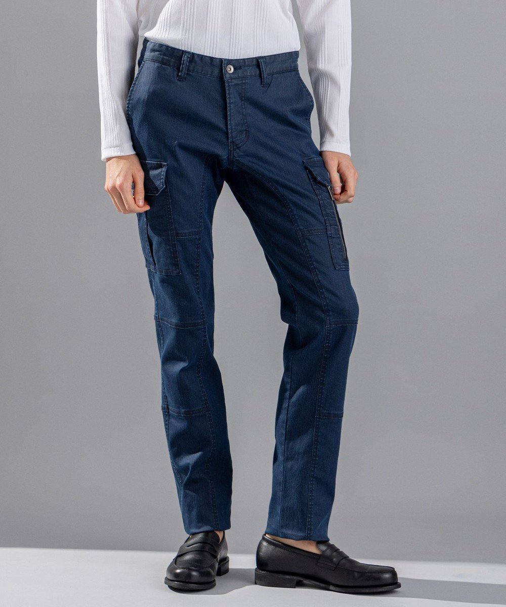 【ジョゼフ オム/JOSEPH HOMME / MEN】の【LEON 2月号掲載】ハイパワーソフトストレッチ / STICK CARGO インテリア・キッズ・メンズ・レディースファッション・服の通販 founy(ファニー) 　ファッション　Fashion　メンズファッション　Men's Style Online　ボトムス　Bottoms/Men　春　Spring　コーティング　Coating　ストレッチ　Stretch　ストレート　Straight　スリム　Slim　雑誌　Magazine　デニム　Denim　定番　Standard　2月号　February Issue　人気　Popularity　ワーク　Work　S/S・春夏　Ss・Spring/Summer　再入荷　Restock/Back In Stock/Re Arrival　夏　Summer　ダルブルー系|ID: prp329100004574889 ipo3291000000032633606