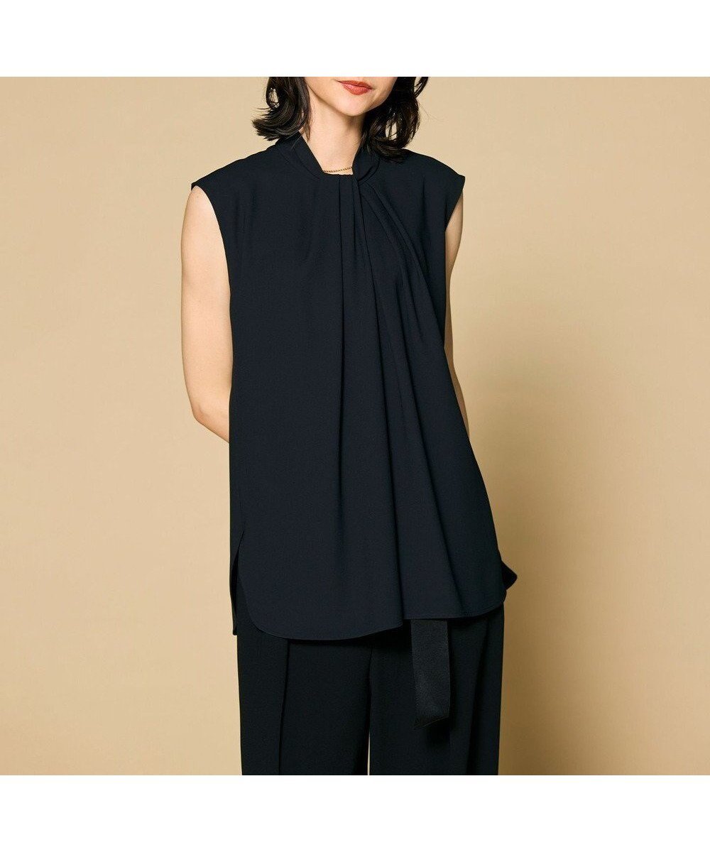 【ベイジ,/BEIGE,】の【洗える】ANITA / ノースリーブタックブラウス インテリア・キッズ・メンズ・レディースファッション・服の通販 founy(ファニー) 　ファッション　Fashion　レディースファッション　WOMEN　トップス・カットソー　Tops/Tshirt　キャミソール / ノースリーブ　No Sleeves　シャツ/ブラウス　Shirts/Blouses　とろみ　Thickness　インナー　Inner　サテン　Satin　ジャケット　Jacket　ストレッチ　Stretch　セレモニー　Ceremony　ドレープ　Drape　ノースリーブ　No Sleeve　ビジネス 仕事 通勤　Business　再入荷　Restock/Back In Stock/Re Arrival　夏　Summer　定番　Standard　S/S・春夏　Ss・Spring/Summer　洗える　Washable　A/W・秋冬　Aw・Autumn/Winter・Fw・Fall-Winter　Black|ID: prp329100004574901 ipo3291000000032388241