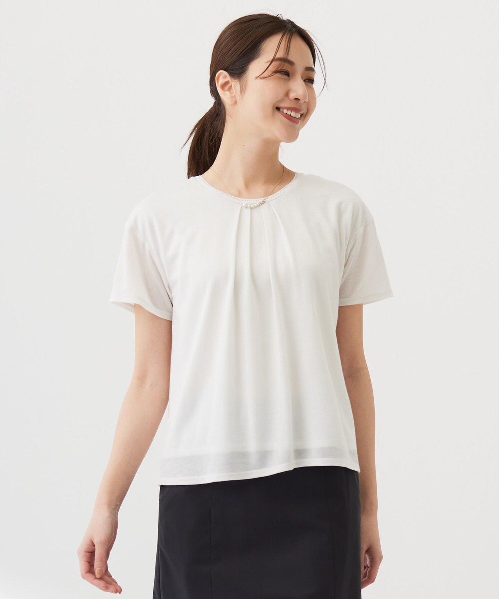 【ジェイ プレス/J.PRESS】のセルロースジャージー カットソー 人気、トレンドファッション・服の通販 founy(ファニー) 　ファッション　Fashion　レディースファッション　Fashion for Women　トップス・カットソー　Cut & Sew Tops　シャツ・ブラウス・オフィスカジュアル　Elegant Blouses & Button-Ups　ロングTシャツ・Tシャツ　Longline T-Shirts & Tees　カットソー・ベーシックTシャツ　Cut-and-Sewn Tops / Stretch Tees & Basics　アンサンブル　Ensemble Set　カットソー　Cut and Sewn Top　カーディガン　Cardigan, Knitwear　シアー　Sheer, See-Through　フェミニン　Feminine, Girly　ベーシック　Basic, Essential　夏　Summer　春　Spring　S/S・春夏　SS, Spring/Summer, Warm Season　 other-1|ID: prp329100004574925 ipo3291000000032640468