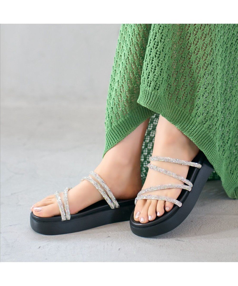 【モード エ ジャコモ/MODE ET JACOMO】のcarino 厚底ビジューサンダル 人気、トレンドファッション・服の通販 founy(ファニー) 　ファッション　Fashion　レディースファッション　Ladies' Fashion Online　おすすめ　Recommend　サンダル　Sandals　シンプル　Simple　スタイリッシュ　Stylish　スタンダード　Standard　スリッポン　Slip-Ons　トレンド　Trend　ビジュー　Bijou　フェミニン　Feminine　フォルム　Form　ベーシック　Basic　ミュール　Mule　エレガント 上品　Elegant　厚底　Platforms　夏　Summer　春　Spring　S/S・春夏　Ss・Spring/Summer　 other-1|ID: prp329100004574928 ipo3291000000032563966