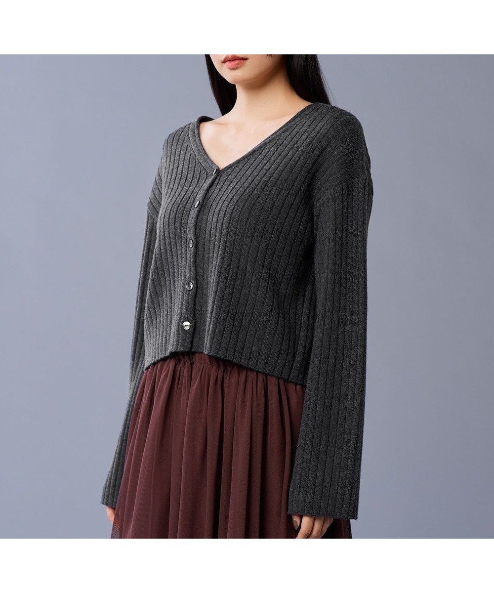 【アンクレイヴ/uncrave】のウール ナイロン 2WAY ニット(uncrave STANDARD) インテリア・キッズ・メンズ・レディースファッション・服の通販 founy(ファニー) 　ファッション　Fashion　レディースファッション　Fashion for Women　トップス・カットソー　Cut & Sew Tops　ニット　Knit Tops & Sweaters　スタイリッシュ　Stylish, Fashionable　セーター　Sweater, Knitwear　ペプラム　Peplum, Flared Hem　A/W・秋冬　Autumn/Winter　チャコール|ID: prp329100004574929 ipo3291000000036298838