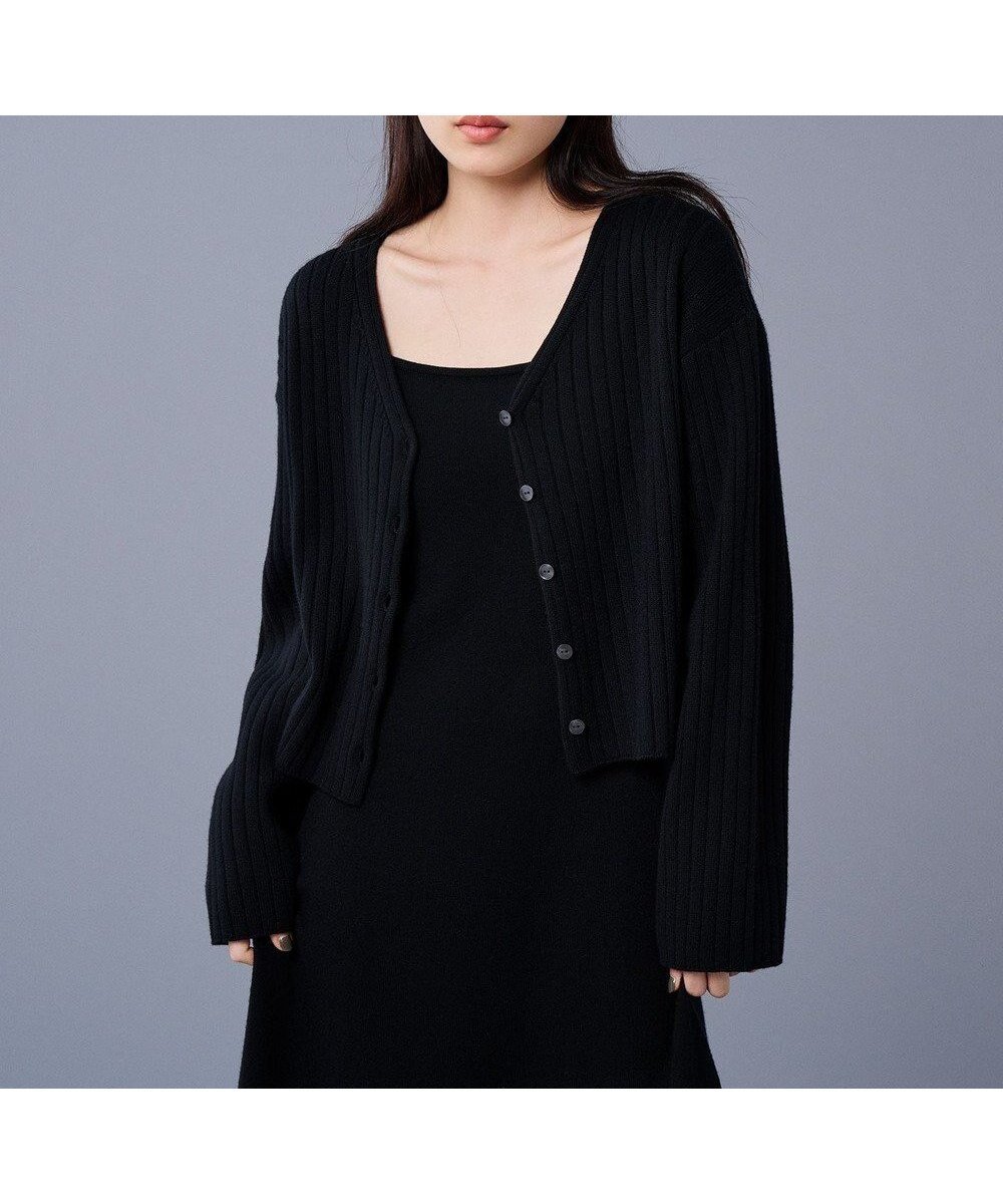 【アンクレイヴ/uncrave】のウール ナイロン 2WAY ニット(uncrave STANDARD) インテリア・キッズ・メンズ・レディースファッション・服の通販 founy(ファニー) 　ファッション　Fashion　レディースファッション　Fashion for Women　トップス・カットソー　Cut & Sew Tops　ニット　Knit Tops & Sweaters　スタイリッシュ　Stylish, Fashionable　セーター　Sweater, Knitwear　ペプラム　Peplum, Flared Hem　A/W・秋冬　Autumn/Winter　ブラック|ID: prp329100004574929 ipo3291000000036298839