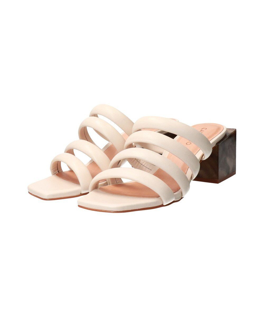【インター ショシュール/INTER-CHAUSSURES】の【CARRANO】スクエアヒールミュールサンダル インテリア・キッズ・メンズ・レディースファッション・服の通販 founy(ファニー) 　ファッション　Fashion　レディースファッション　Ladies' Fashion Online　コレクション　Collection　サンダル　Sandals　スクエア　Square　ラップ　Wrap　人気　Popularity　夏　Summer　春　Spring　S/S・春夏　Ss・Spring/Summer　オフホワイト|ID: prp329100004574952 ipo3291000000032552059