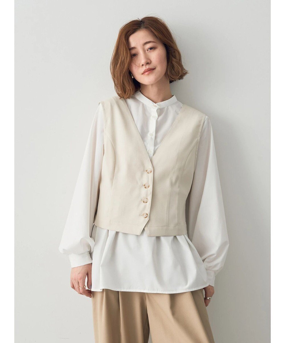【イェッカ ヴェッカ/YECCA VECCA】の【2点SET】ベストセットブラウス インテリア・キッズ・メンズ・レディースファッション・服の通販 founy(ファニー) 　ファッション　Fashion　レディースファッション　Ladies' Fashion Online　アウター　Coat Outerwear　トップス・カットソー　Tops/Tshirt　シャツ/ブラウス　Shirts/Blouses　ベスト/ジレ　Gilets/Vests　ベスト　Vest　ポケット　Pocket　夏　Summer　春　Spring　S/S・春夏　Ss・Spring/Summer　Light Beige|ID: prp329100004574964 ipo3291000000032389359
