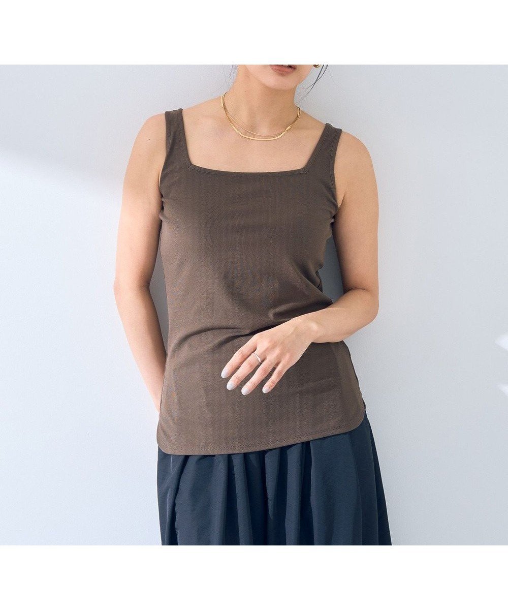 【イェッカ ヴェッカ/YECCA VECCA】の2wayスクエアリブタンクトップ インテリア・キッズ・メンズ・レディースファッション・服の通販 founy(ファニー) 　ファッション　Fashion　レディースファッション　Ladies' Fashion Online　トップス・カットソー　Tops/Tshirt　インナー　Inner　スクエア　Square　タンク　Tank　ベーシック　Basic　ボトム　Bottom　ポケット　Pocket　ラウンド　Round　ロング　Long　夏　Summer　S/S・春夏　Ss・Spring/Summer　A/W・秋冬　Aw・Autumn/Winter・Fw・Fall-Winter　Brown|ID: prp329100004574998 ipo3291000000032679414