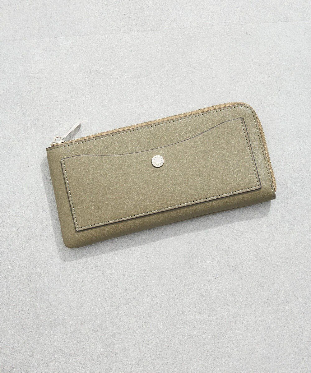 【グリーンパークス/Green Parks】の・Legato Largo うすいサイフ長財布 インテリア・キッズ・メンズ・レディースファッション・服の通販 founy(ファニー) 　ファッション　Fashion　レディースファッション　Fashion for Women　ミニ財布・二つ折り財布　Wallets & Card Cases　フェイクレザー　Faux Leather, PU Leather　ポケット　Pocket, Pocket Detail　財布　Wallet, Purse　Khaki|ID: prp329100004575037 ipo3291000000032670474