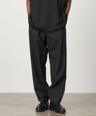 【エイトン/ATON】のWOOL TROPICAL ルーズフィットパンツ - UNISEX BLACK|ID: prp329100004575120 ipo3291000000033523629