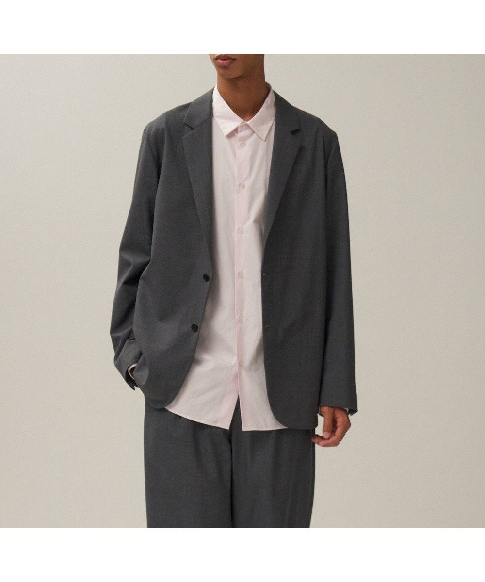 【エイトン/ATON】のWOOL TROPICAL テーラードジャケット - UNISEX インテリア・キッズ・メンズ・レディースファッション・服の通販 founy(ファニー) 　ファッション　Fashion　レディースファッション　Fashion for Women　アウター　Coat / Outerwear Collection　レディースジャケット・軽アウター　Jackets　テーラードジャケット / 通勤・きれいめスタイル　Tailored Jackets & Blazers　ユニセックス　Unisex, Genderless　カーディガン　Cardigan, Knitwear　ジャケット　Jacket, Outerwear　ドロップ　Drop Shoulder, Dropped Style　ボックス　Boxy, Box Shape　リラックス　Relax, Relaxed Fit　夏　Summer　定番　Standard, Basic Item　S/S・春夏　SS, Spring/Summer, Warm Season　A/W・秋冬　Autumn/Winter　TOP GRAY|ID: prp329100004575123 ipo3291000000032724083