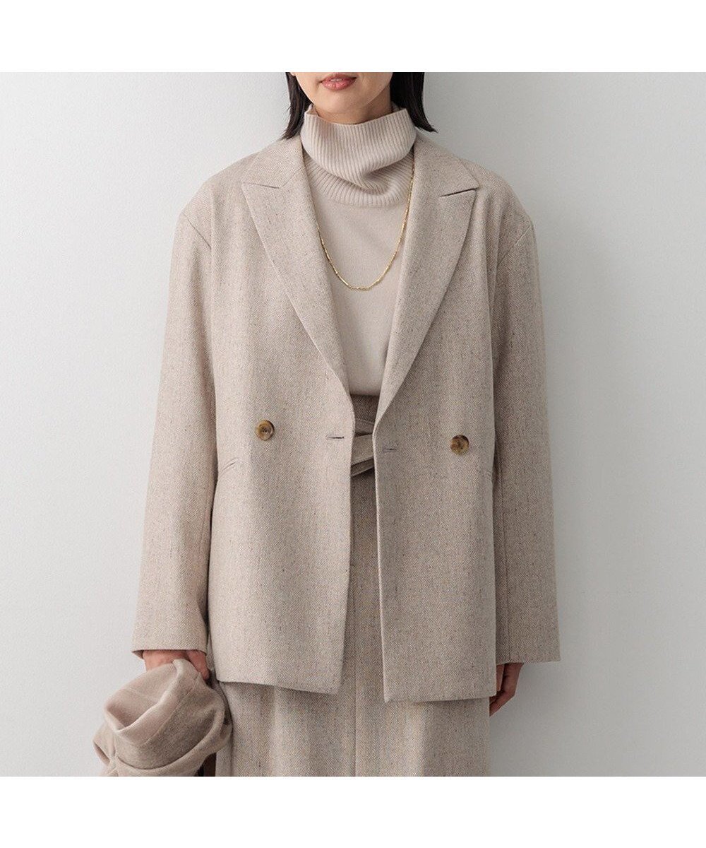 【23区/NIJYUSANKU】のヘリンボーンループツイード ジャケット インテリア・キッズ・メンズ・レディースファッション・服の通販 founy(ファニー) ファッション Fashion レディースファッション Fashion for Women アウター Coat / Outerwear Collection レディースジャケット・軽アウター Jackets テーラードジャケット / 通勤・きれいめスタイル Tailored Jackets & Blazers シンプル Simple, Minimal ジャケット Jacket, Outerwear セットアップ Set-Up, Coordinated Outfit ダブル Double, Double-Breasted ツイード Twill, Twill Weave トレンド Trend, Trending Now ネップ Nepp, Slub Yarn ハーフ Half, Half-Length ボトム Bottoms, Lower Wear マニッシュ Mannish, Boyish メランジ Melange, Mixed Yarn 冬 Winter / This Winter A/W・秋冬 Autumn/Winter おすすめ Recommended / Our Picks 日本製 Made In Japan 2024年 2024 2024-2025秋冬・A/W Autumn/Winter 2024–25 AW24–25 ベージュ系|ID: prp329100004575739 ipo3291000000034807008