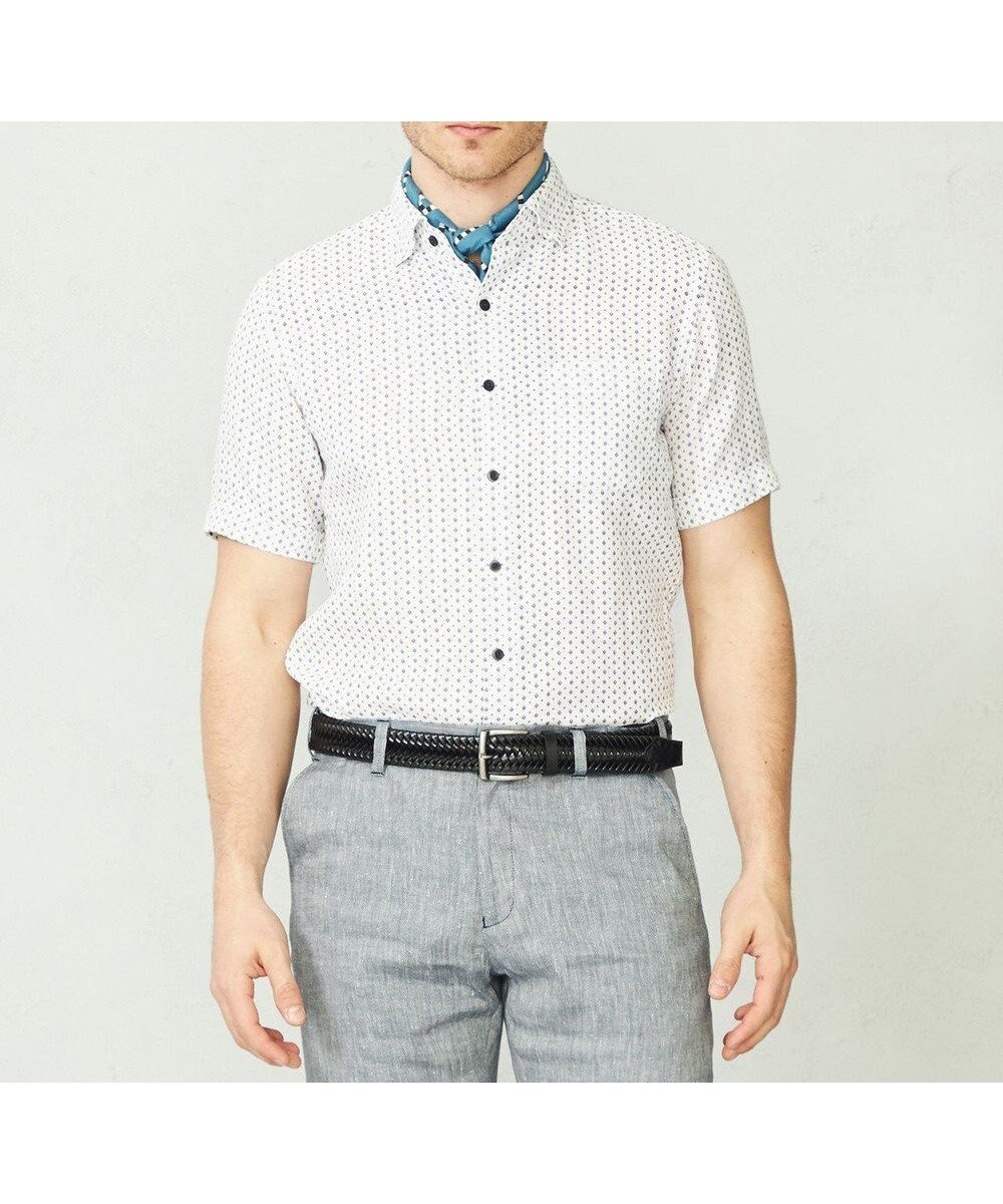 【ジョセフ アブード/JOSEPH ABBOUD / MEN】の【吸水速乾】ソアロンシャンブレー シャツ 人気、トレンドファッション・服の通販 founy(ファニー) 　ファッション　Fashion　メンズファッション　Fashion for Men　トップス・カットソー　Cut & Sew Tops　メンズシャツ　Shirts　プリント　Print, Printed Pattern　吸水　Absorbent, Quick-Dry　夏　Summer　春　Spring　S/S・春夏　SS, Spring/Summer, Warm Season　 other-1|ID: prp329100004575762 ipo3291000000032707649
