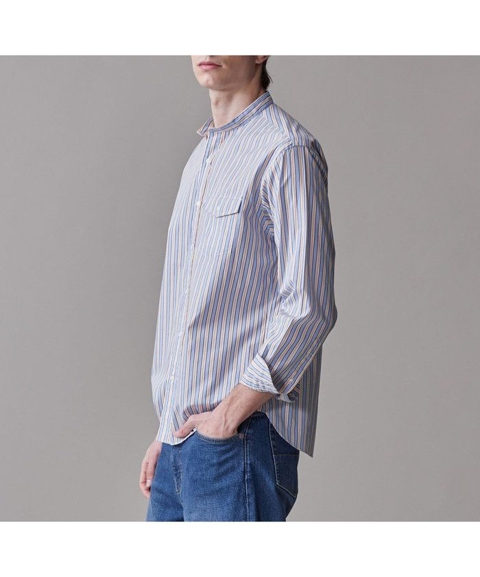 【ジェイ プレス/J.PRESS / MEN】の【SOMELOS】マルチストライプ バンドカラーシャツ インテリア・キッズ・メンズ・レディースファッション・服の通販 founy(ファニー) https://founy.com/ ファッション Fashion メンズファッション Fashion for Men トップス・カットソー Cut & Sew Tops メンズシャツ Shirts インナー Innerwear 洗える Machine Washable シンプル Simple, Minimal ストライプ Stripe, Striped Pattern ドレス Dress, One-Piece バランス Balance, Style Balance フラップ Flap, Flap Pocket ベーシック Basic, Essential ポケット Pocket, Pocket Detail メンズ Men's, Menswear モダン Modern, Contemporary A/W・秋冬 Autumn/Winter S/S・春夏 SS, Spring/Summer, Warm Season 夏 Summer |ID: prp329100004575772 ipo3291000000033246514