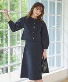【フェルゥ/Feroux】の【洗える】パフスリーブフリル ニットセットアップ ネイビー系|ID: prp329100004576088 ipo3291000000034232189