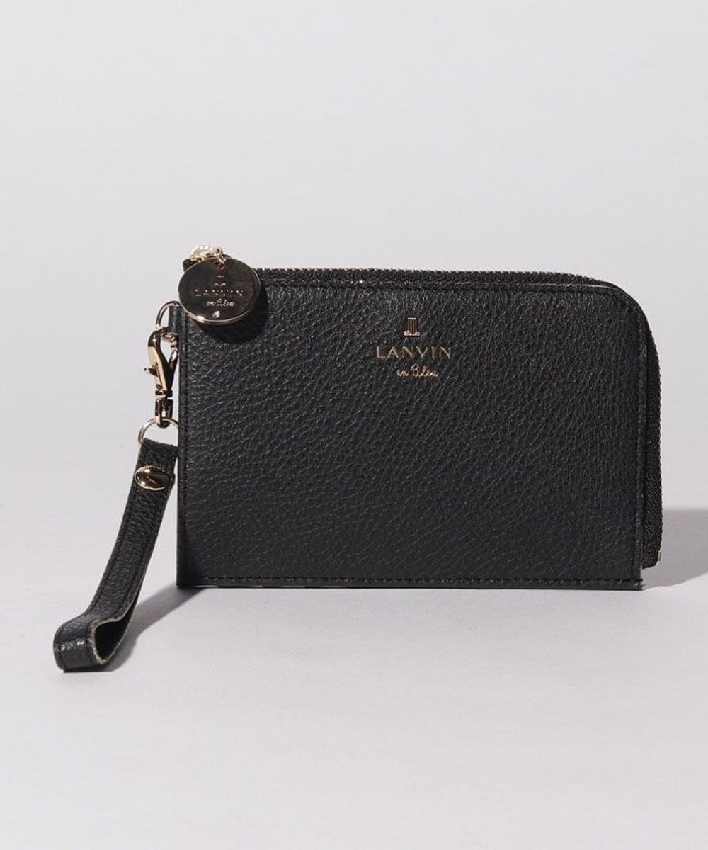 【ランバン オン ブルー/LANVIN en Bleu】のメラニー キーリング付きマルチケース インテリア・キッズ・メンズ・レディースファッション・服の通販 founy(ファニー) ファッション Fashion レディースファッション Fashion for Women ミニ財布・二つ折り財布 Wallets & Card Cases インナー Innerwear ガーリー Girly, Feminine Style グリッター Glitter, Sparkle シンプル Simple, Minimal ドット Polka Dot, Dot Pattern 財布 Wallet, Purse ブラック|ID: prp329100004576147 ipo3291000000034264513