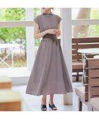 【ティアクラッセ/Tiaclasse】の【洗える】麻調シャーリングハイネックワンピース モカ|ID: prp329100004576347 ipo3291000000032618315