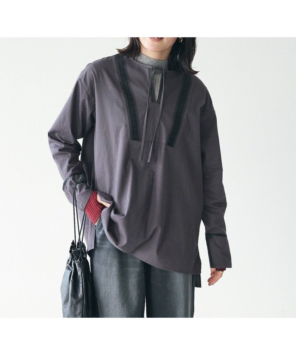 【クラフトスタンダードブティック/CRAFT STANDARD BOUTIQUE】の刺繍入りツイルVネックチュニック 人気、トレンドファッション・服の通販 founy(ファニー) 　ファッション　Fashion　レディースファッション　Fashion for Women　ワンピース　Dresses　チュニック　Tunic Tops & Dresses　シャーリング　Shirring, Ruched　セットアップ　Set-Up, Coordinated Outfit　チュニック　Tunic, Long Top　ツイル　Twist, Twisted Detail　フリル　Frill, Ruffle　フロント　Front, Front Design　ポケット　Pocket, Pocket Detail　レース　Lace, Lace Fabric　A/W・秋冬　Autumn/Winter　おすすめ　Recommended / Our Picks　2024年　2024　エレガント 上品　Elegant　2024-2025秋冬・A/W　Autumn/Winter 2024–25 AW24–25　 other-1|ID: prp329100004576466 ipo3291000000033417788