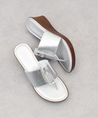 【インター ショシュール/INTER-CHAUSSURES】の【ITALIAN SHOEMAKERS】メタルモチーフウェッジヒールサンダル シルバー|ID: prp329100004576523 ipo3291000000032672112
