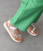 【インター ショシュール/INTER-CHAUSSURES】の【Oh my Sandals】カラーコンビ厚底ベルクロサンダル シルバーコンビ|ID: prp329100004576525 ipo3291000000032411529